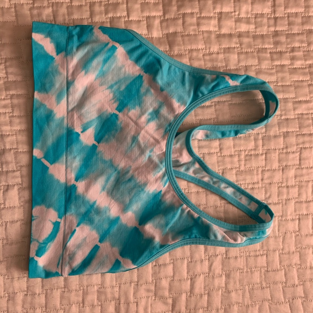 Pink sports bra